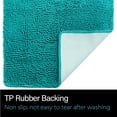 thumbnail image 4 of Luxury Bathroom Rug Shaggy Bath Mat 24 x 60 Inch, Washable Non Slip Bath Rugs for Bathroom Shower, Soft Plush Chenille Absorbent Carpets Mats, Teal Blue, 4 of 6