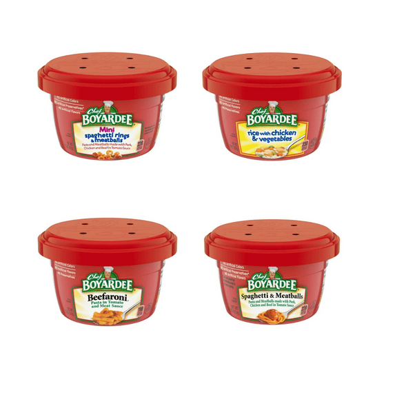 Chef Boyardee 7.5 oz Microwaveable Bowls – 12 Count Variety Pack, Ready-to-Eat Pasta Meals