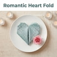 thumbnail image 5 of Unique Bargains 6Pcs Satin Washable Reusable Cloth Napkins Blue 20x20inch, 5 of 6