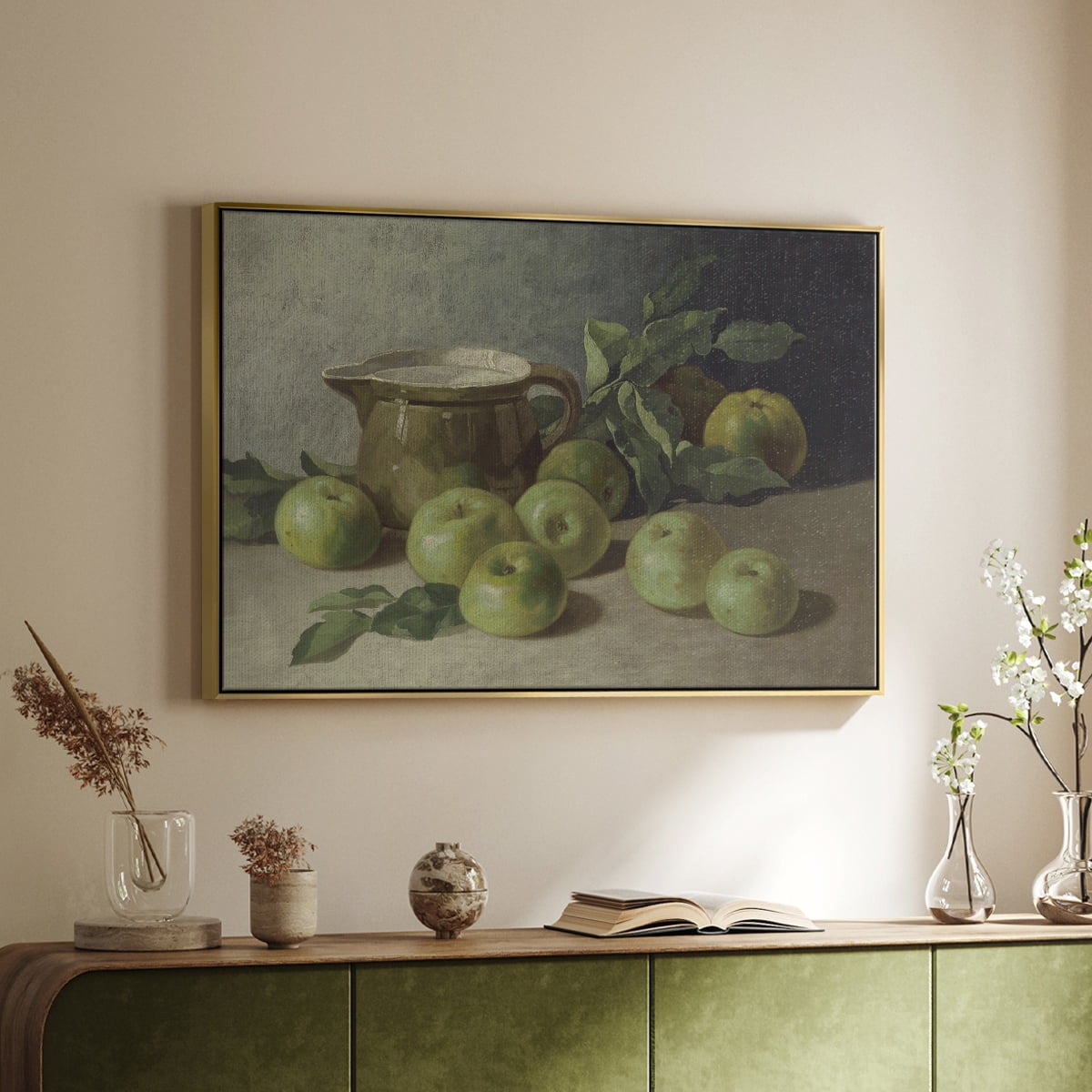 Vintage Botanical Print-LXXXVI By Wexford Home Framed in Gold Wood Gallery Wrapped Canvas 17 in. x 25 in.