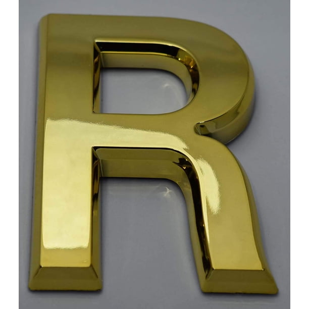 1 Pcs Apartment Number Sign Mailbox Number Sign Door Number Sign Letter R Gold Gold 3d Size 2 75 X 1 75 Comes With Double Sided Tape The Maple Line Walmart Com