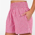 thumbnail image 5 of Boyscolos Womens High Waisted Striped Shorts Comfy Lightweight Breathable Stretchy Waist With Pockets Lounge Clohtes Summer Daily Wear Red 2XL, 5 of 6