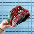 thumbnail image 4 of SPRING PARK Women Christmas Colorful Plaid Hairbands Women Tie Winding Knot Hair Hoop for Girl Fab, 4 of 8