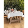 thumbnail image 4 of 52x70 Inch Outdoor Tablecloth with Umbrella Hole Zipper Rectangle Cat Flower Rectangular Tablecloths Outside Waterproof Spring Cute Idyllic Animal Garland Floral Patio Table Cover for Picnic Party, 4 of 8