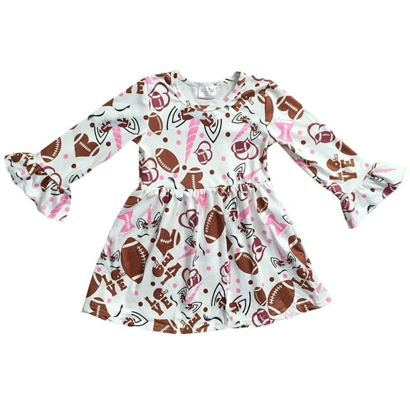 Toddler Girls Long Sleeve Baseball Unicorn Birthday Party Flower Girl Dress Off White 2T XS (P501663P)