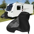 thumbnail image 2 of Cubierta de enganche de caravana, cubierta de bloqueo de enganche de remolque, cubierta de enganche de remolque impermeable universal para caravana, PVC negro, 2 of 9