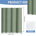 thumbnail image 3 of Dznils Waffle Shower Curtain with Hooks, Thick Weighted Fabric Bathroom Curtain, Green, 72" x 72", 3 of 9