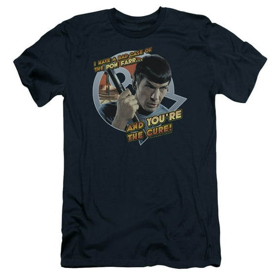 Star Trek Pon Far Adult 30/1 T-Shirt Navy