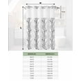 thumbnail image 6 of No Hook Shower Curtain with Snap in Liner, Black Grey Tree Branch Hotel Shower Curtains for Bathroom, Washable Shower Curtain Liner Set with Mesh Top Window, 54"x78", 6 of 6