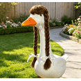 thumbnail image 6 of Porch Goose Wig for 23 Inch Goose Statue, Funny Goose Hairpiece Decoration, Removable Goose Accessories with Elastic Fit, Outdoor Garden Yard Patio Lawn Goose Decor, 6 of 6