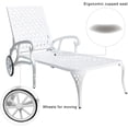 thumbnail image 3 of 1pcs Aluminium Cast Lounge Chair with Reclining Function in Antique Bronze Finish - Three Adjustable Backrest Positions, 3 of 8