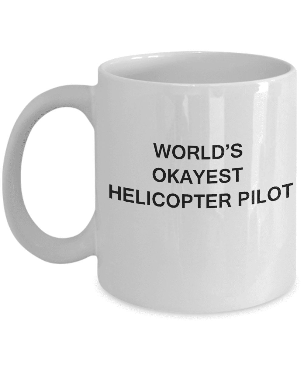 Printed Ceramic Coffee Tea Cup Gift 11oz mug Helicopter Pilot 