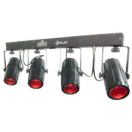 Used Chauvet DJ 4PLAY Light Bar 4 LED Moonflowers W/ 6 chs & DMX Controls Effect