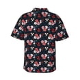 thumbnail image 4 of Xecao Rose Flowers print Hawaiian shirt - a stylish short-sleeve button-down for men, perfect for casual beach and tropical outings., 4 of 9