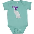 thumbnail image 3 of Inktastic Purple Awareness Ribbon Elephant Boys or Girls Baby Bodysuit, 3 of 5