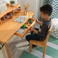 thumbnail image 6 of KidKraft Avalon Wooden Children's Desk with Hutch, Chair and Storage - Natural, 6 of 10