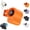 Orange, variant on Car Clip on Air Conditioner Fan with LED Display, 360° Rotation, 199 Speeds, Semi-Cooling, USB Rechargeable 1500mAh Portable Fan for Cars SUV RV Van Offices Work Camping