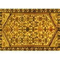 thumbnail image 1 of Ahgly Company Machine Washable Indoor Rectangle Persian Yellow Traditional Area Rugs, 5' x 7', 1 of 4
