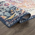 thumbnail image 7 of Hauteloom Tigris Collection Pasha Oriental Farmhouse Hallway, Entryway, Kitchen Runner Rug - Vintage Distressed - Boho Chic Medallion Pattern - Beige, Ivory, Orange, Purple - 2'7" x 7'3", 7 of 7