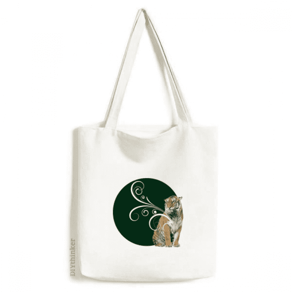 Feline Tigers Fierce Patterns Tote Canvas Bag Shopping Satchel Casual Handbag
