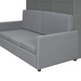 thumbnail image 2 of Queen Size Solid and Stable Murphy Bed Wall Bed with Cushion (Gray), 2 of 16