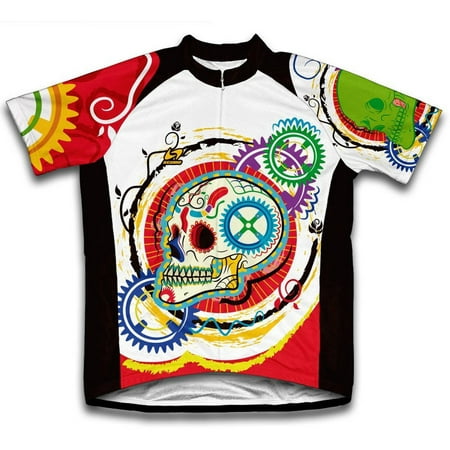 Elegant Skull Microfiber Short-Sleeved Cycling Jersey, Assorted (Best Cycling Jersey 2019)
