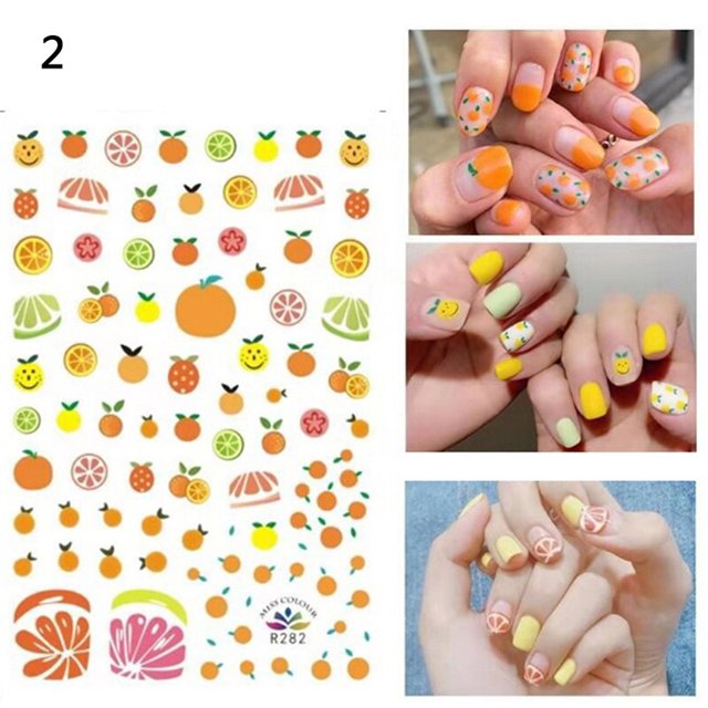 Transferencia Nail Art Sticker Decal 1 Set Diseño mixto Nuevo Nail Art Sticker Set Flor Fruta Agua Calcomanía Slider Wraps Decoración heqiyong CONDUJO