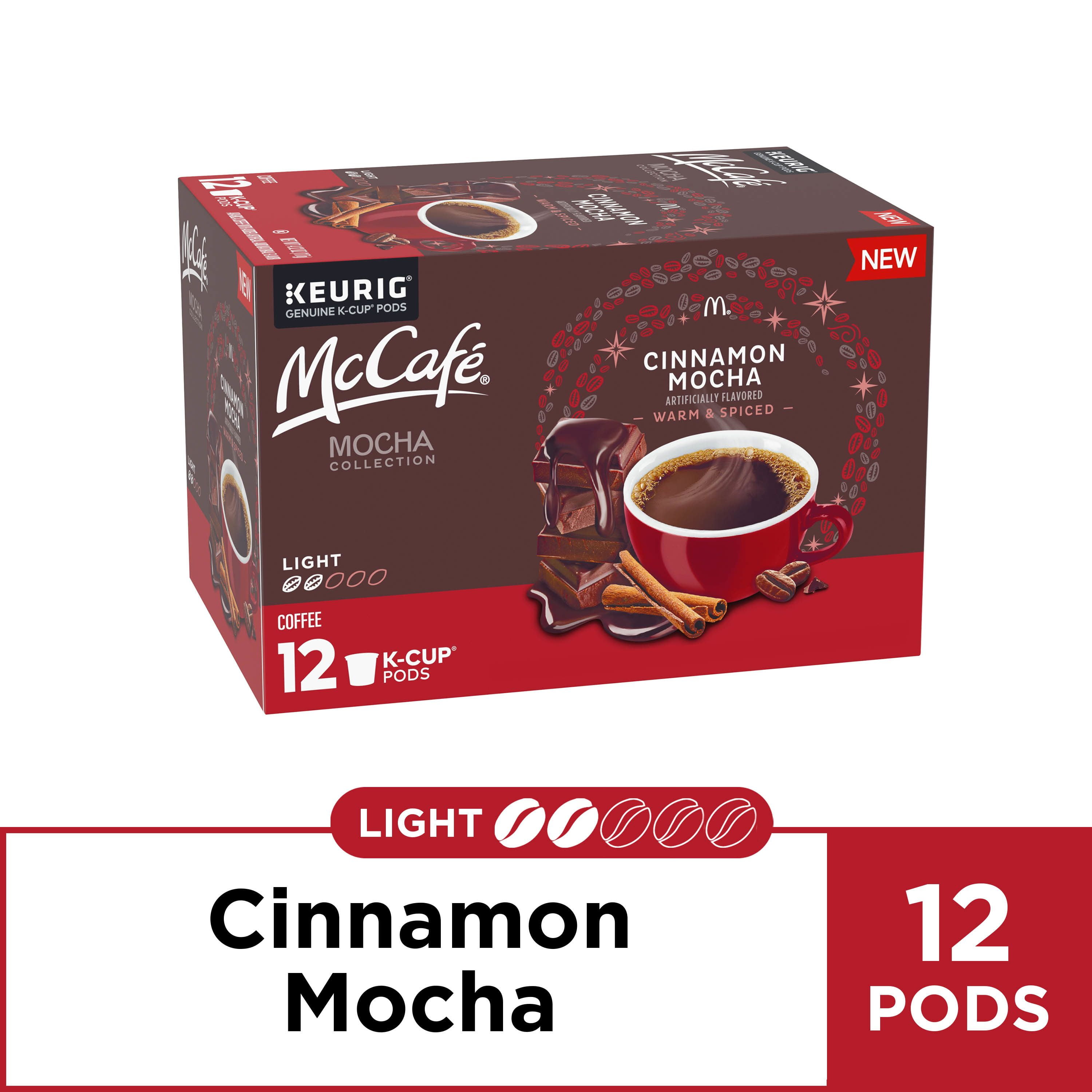 McCafe Mocha Collection Cinnamon Mocha Keurig KCup Coffee Pods, 12 ct