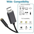 thumbnail image 5 of Adaptateur Audio USB, Adaptateur Audio USB vers Prise 3.5mm, Externe USB, 5 of 5
