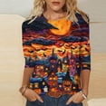 thumbnail image 1 of DPTALR T-shirt à Manches 3/4 Col Rond Imprimé pour Femmes, 1 of 4