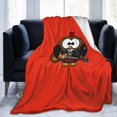 thumbnail image 1 of Fleece Blanket Owl Guitar Plush Throw Fuzzy Super Soft Reversible Microfiber Flannel Blankets 80"x60", 1 of 4