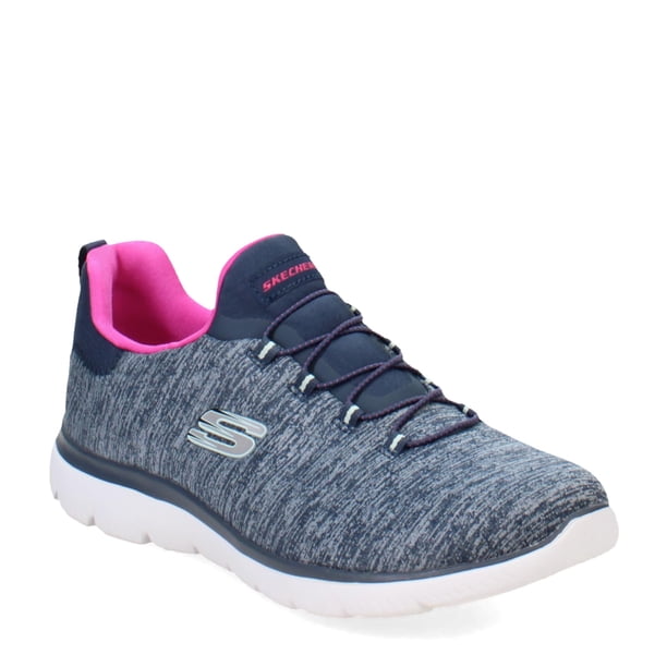 Zapatilla Skechers Summits-Quick Getaway para mujer, azul marino y rosa intenso