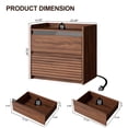 thumbnail image 4 of Satifur Nightstand with Charging Station and Smart LED Lights, Modern Fluted Bedside Table with 2 Drawers, End Table for Bedroom and Living Room, American Walnut, Set of 2, 4 of 12
