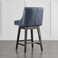 thumbnail image 5 of CHITA 26 inch Swivel Upholstered Counter Height Bar Stools with Full Back Set of 2,Faux Leather in Navy Blue, 5 of 9
