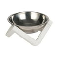 thumbnail image 3 of Cuenco para gatos Yuyangstore Alimentador de agua ajustable Acero Blanco, 3 of 8