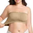 thumbnail image 3 of Byworldtasic Invisible Strapless Bandeau Bra for Women Seamless Non Padded Bras Wireless Push Up Bralettes, 3 of 10