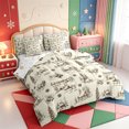 thumbnail image 2 of Manfei Xmas Winter Holiday 7-Piece Twin Bedding,Cute Animals Bedding Comforter Set,Xmas Reversible, 2 of 7