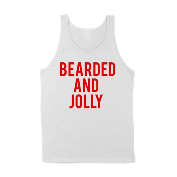 Bearded and Jolly Tank Top Unisex Large White
