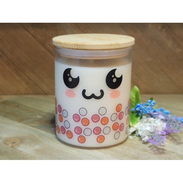 Kawaii Cute & Trendy Milk Tea Boba Candle 100 Soy Wax