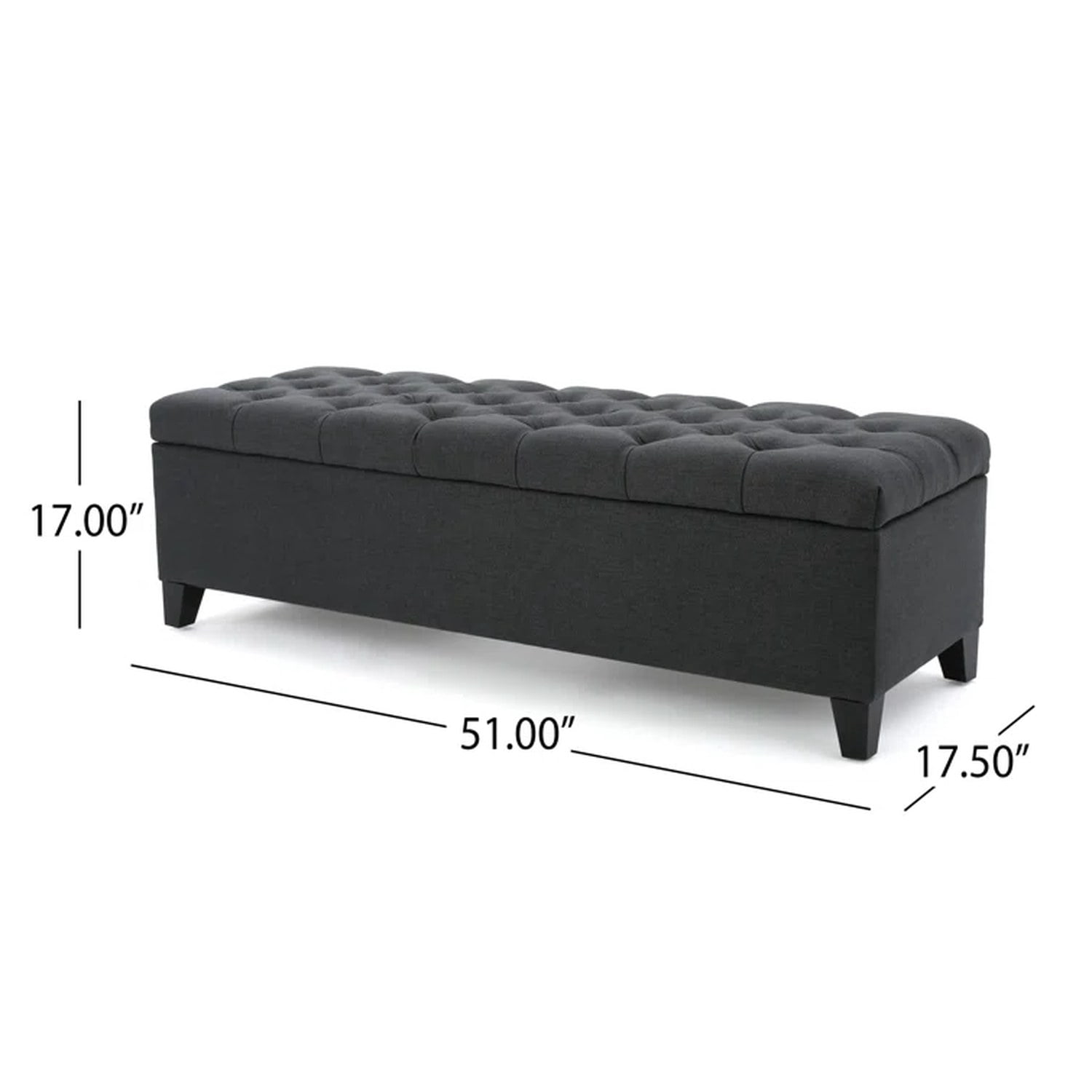 Storage Ottoman, Multipurpose Accent Ottoman for Living Room Bedroom Entryway