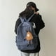 thumbnail image 4 of Sonducket para niña, bolsa de estudiante, bolso de hombro, multicolor, de gran capacidad, de pana, estilo Ins, dulce regalo, ligero Mochilas Azul (sin colgante), 4 of 6