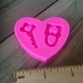thumbnail image 3 of Heart Shaped Lock and Key Silicone Mold, 2.5 x 2.5 | Bakell, 3 of 3