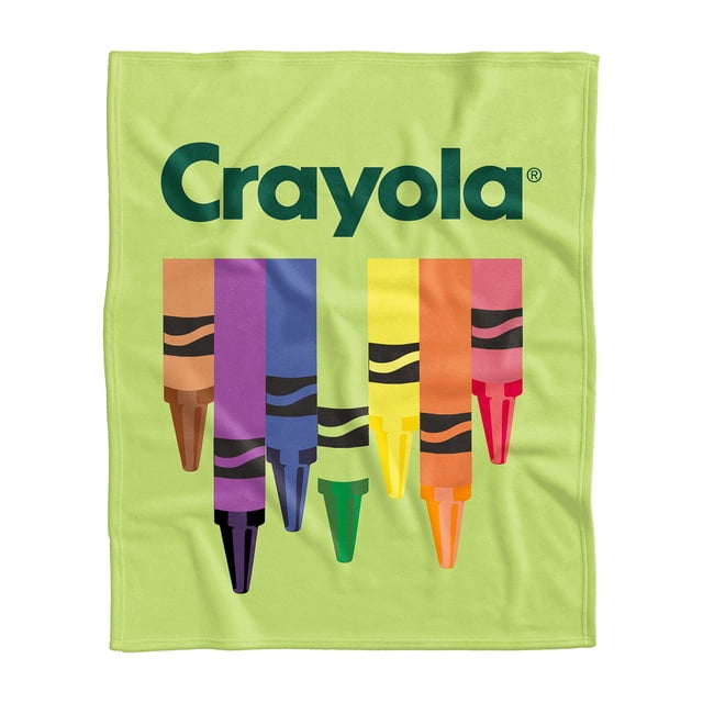 Cobertor Frazada Crayola crayons 127 cm x 152 cm verde