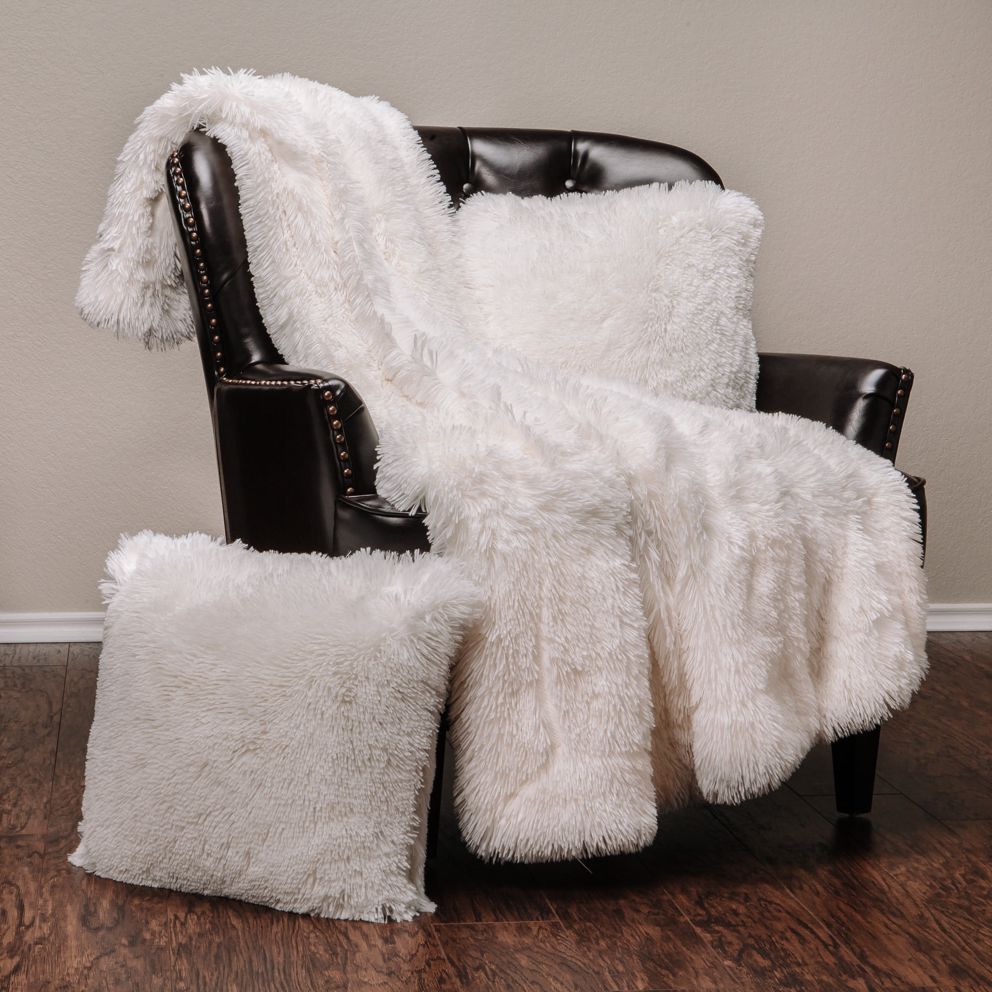 Light Weight Blanket for Bed Couch and L Details about   Chanasya Fuzzy Faux Fur Throw Blanket 