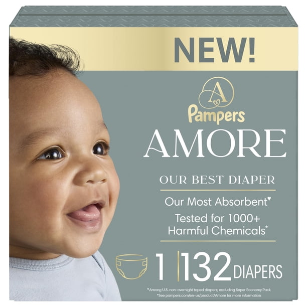 Pañales Pampers Amore tamaño 6 (11-20 kg), 72 unidades, hipoalergénicos