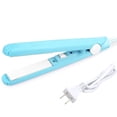 thumbnail image 2 of Gustave Mini Hair Straightener 2 in 1 Straightener and Curler Portable Travel Size Hair Styling Tool Small Flat Iron Heating Straightening Hair Curlers - Blue, 2 of 10