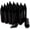 Black, variant on JINLONG 20-Pack M12 x 1.5 Spiked Tuner Lug Nuts, 60mm Extended Aluminum, Red