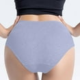 thumbnail image 6 of LYEAA Cotton Bikini Underwear Women Low Rise Cool Briefs Breathable Comfort Solid Daily Panties Fashionable Underpants Gray 2XL, 6 of 7