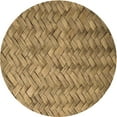thumbnail image 1 of Ahgly Company Indoor Round Patterned Saddle Brown Area Rugs, 5' Round, 1 of 6