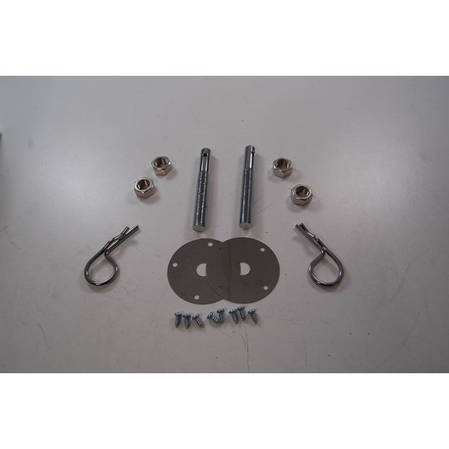 RPC Racing Power Company R4051 Hood Pin 1/2 Inch Hood Pins/ 3/16 Inch Hair Pins; Chrome Plated Steel